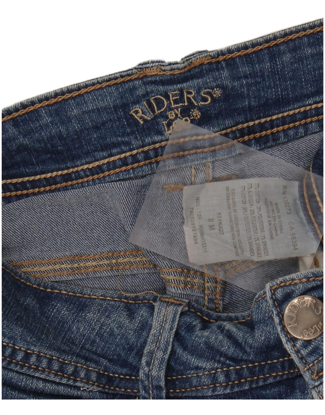LEE Womens Riders Capri Jeans US 8 Médio W30 L18 Azul Algodão
