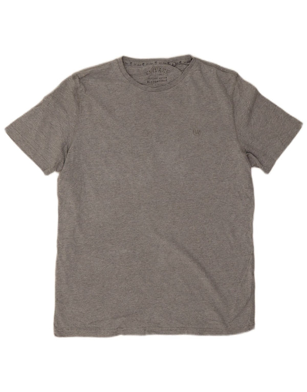 Camiseta masculina Fat Face Top algodão cinza médio