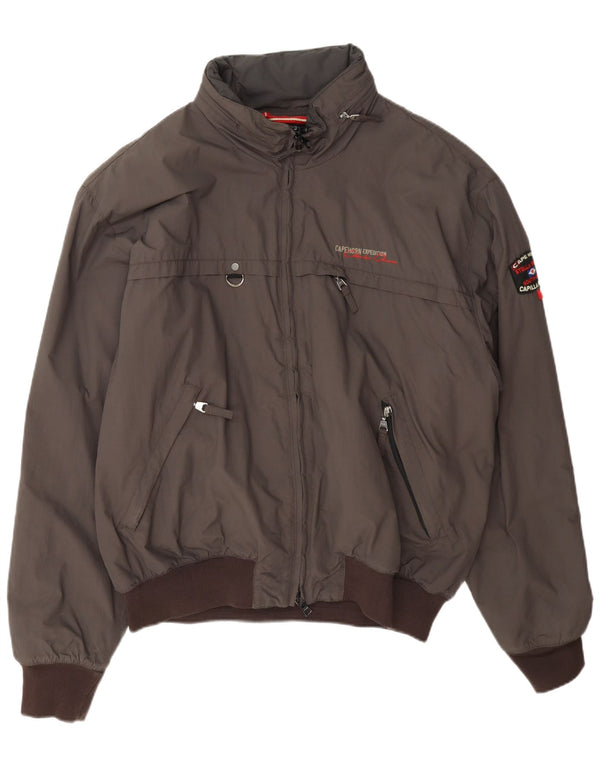 Jaqueta bomber masculina com capuz Cape Horn UK 44 2XL poliamida marrom