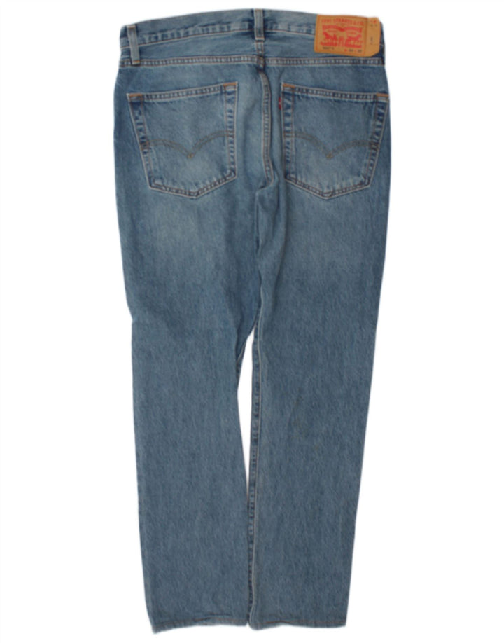 Levi's Masculino 501 Straight Jeans W32 L30 Azul Algodão