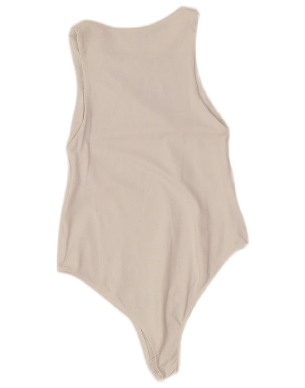 Macacão feminino sem mangas Zara UK 12 médio branco