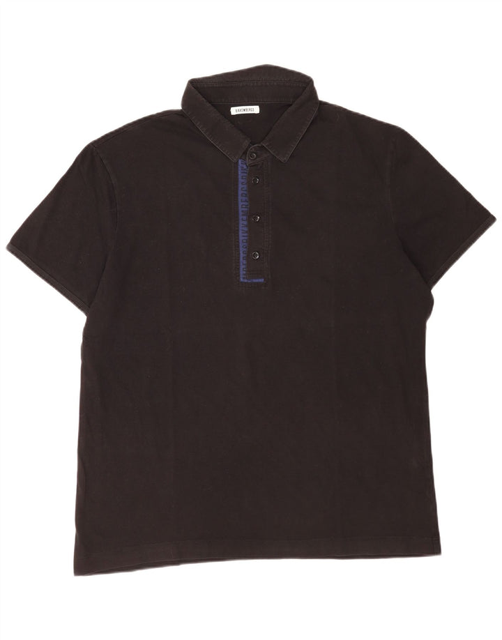 Camisa polo masculina Bikkembergs 2XL algodão preto