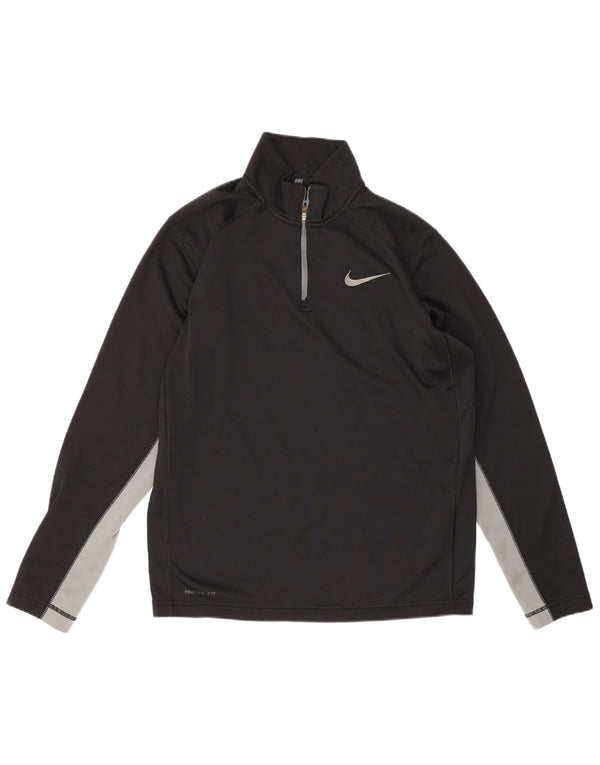 Nike Mens Therma-Fit Pullover Treino Top Médio Preto Colourblock