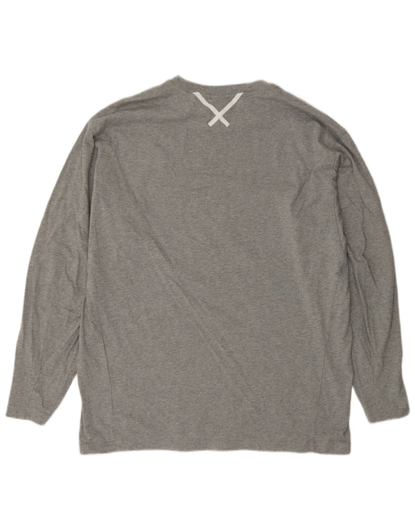 Adidas Mens Top Manga Longa Médio Algodão Cinza