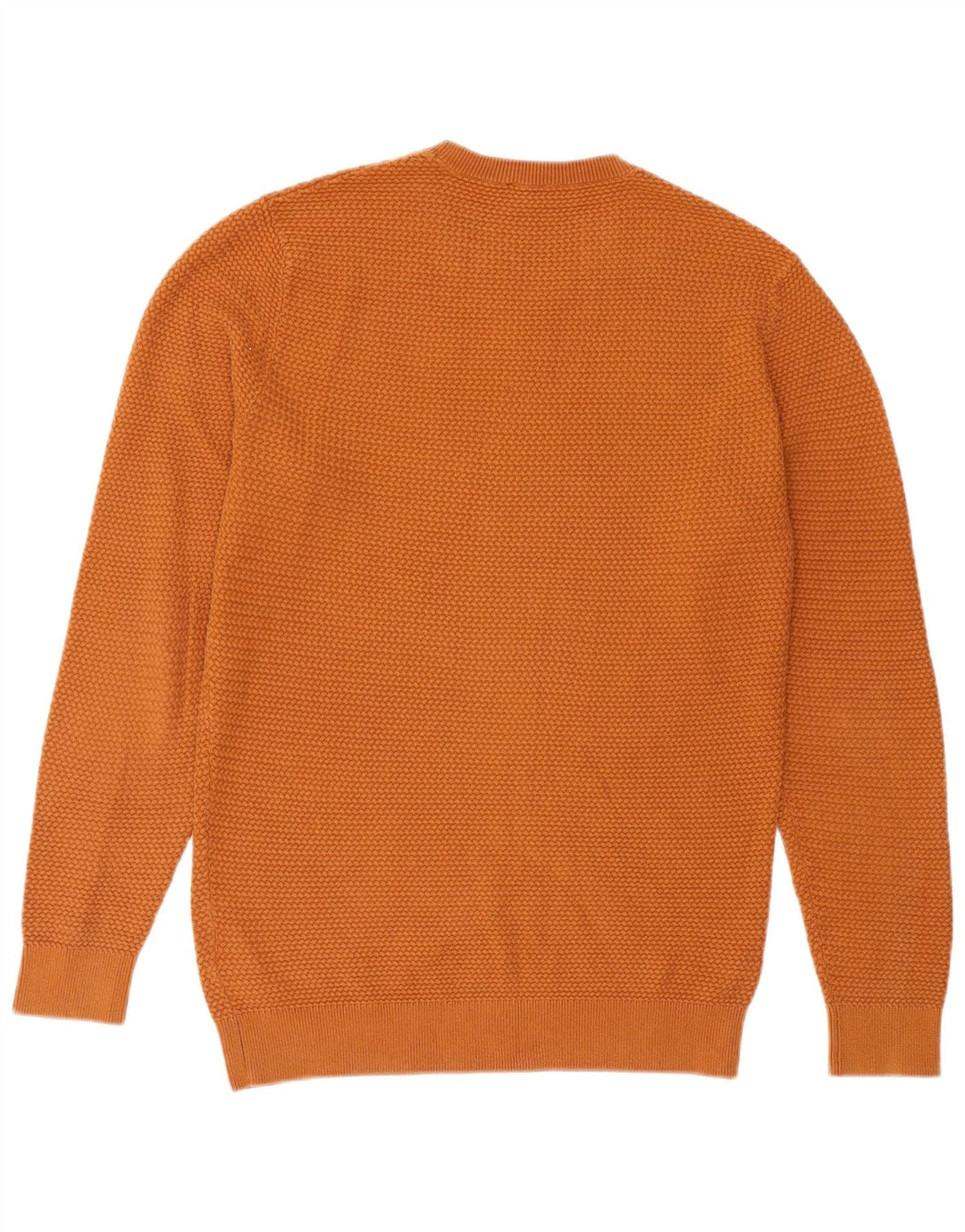 Suéter masculino Cos com gola redonda e algodão laranja pequeno