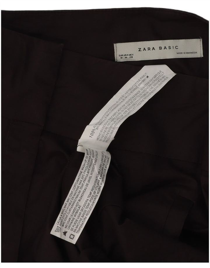 Saia feminina ZARA A-Line médio W30 algodão preto