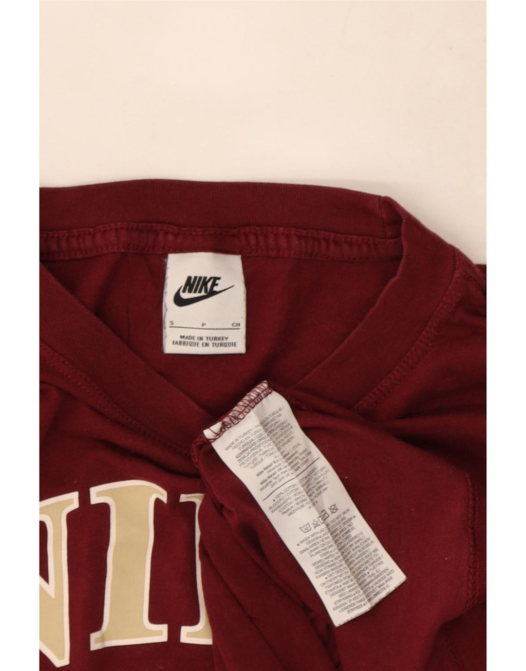 Camiseta Nike masculina gráfica top pequeno marrom algodão