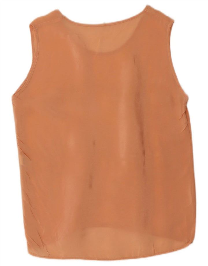 Colete feminino vintage Top UK 10 poliéster rosa pequeno