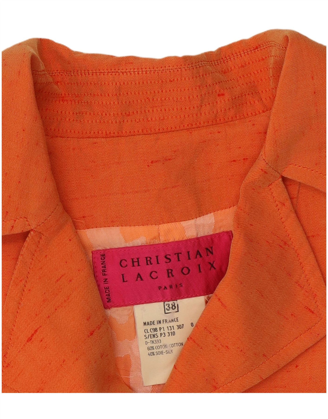 Blazer feminino Bazar De Christian Lacroix EU 38 médio laranja