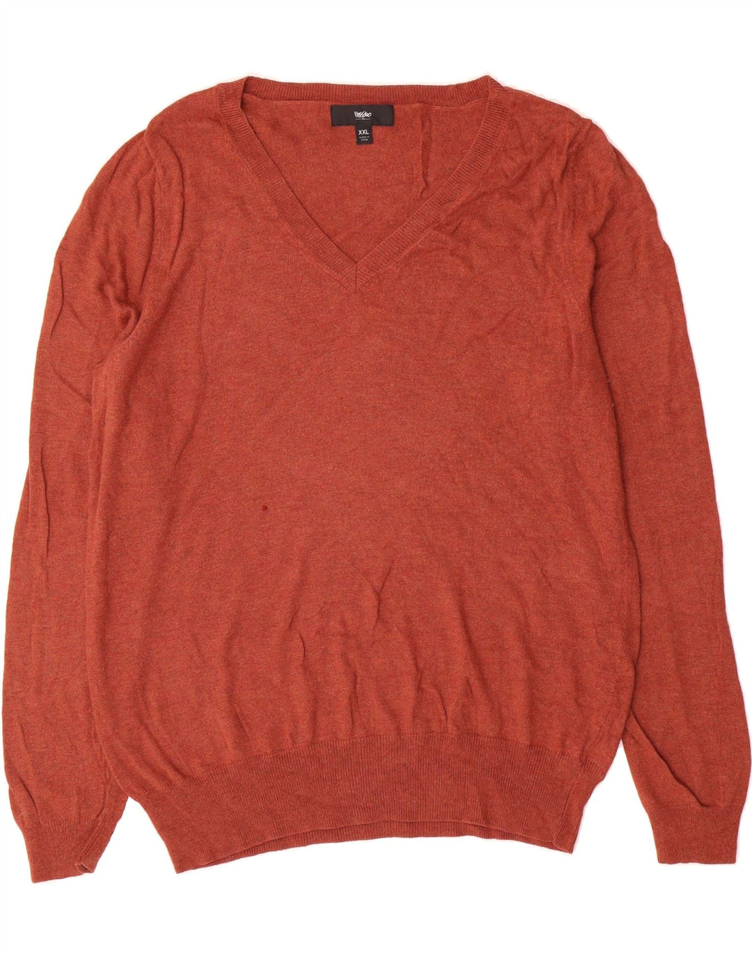 MOSSIMO Womens V-Neck Jumper Sweater UK 20 2XL Brown Nylon Vintage Mossimo and Second-Hand Mossimo from Messina Hembry 