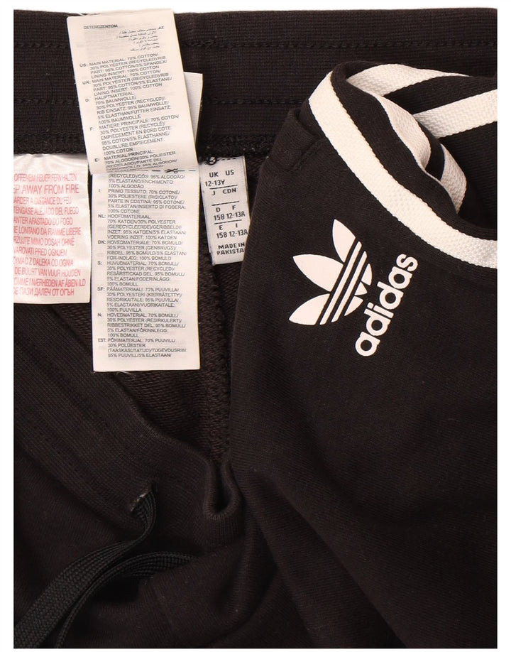 Shorts esportivos masculinos Adidas 12-13 anos algodão preto