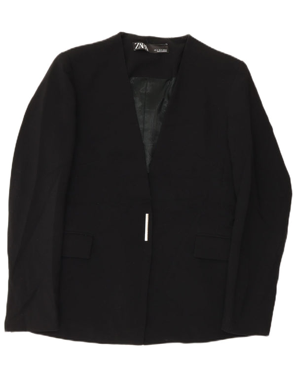 Zara Jaqueta Blazer Feminina Reino Unido 12 Médio Preto