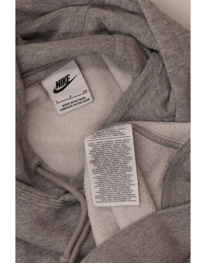 Jumper com capuz masculino Nike pequeno algodão manchado cinza