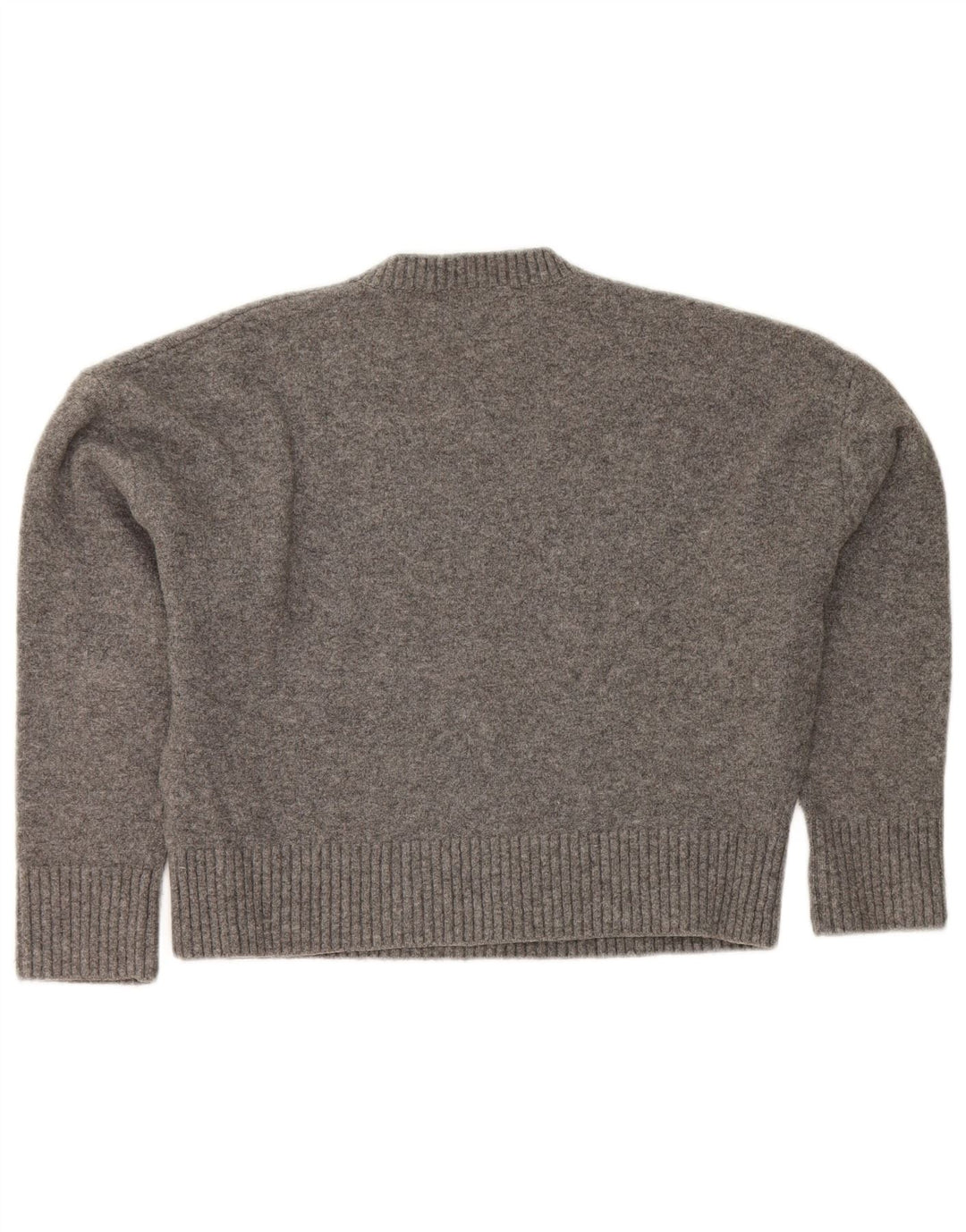 Suéter Zara feminino cropped oversized com gola redonda Reino Unido 10 pequeno cinza