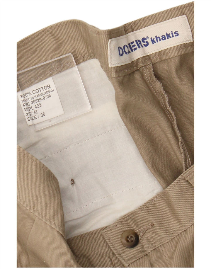 DOCKERS Masculino Khakis Pegged Chino Shorts W36 Grande Algodão Bege