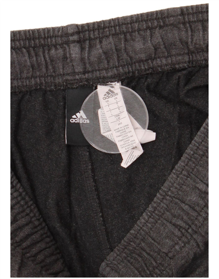 Shorts esportivos gráficos masculinos Adidas grande algodão cinza