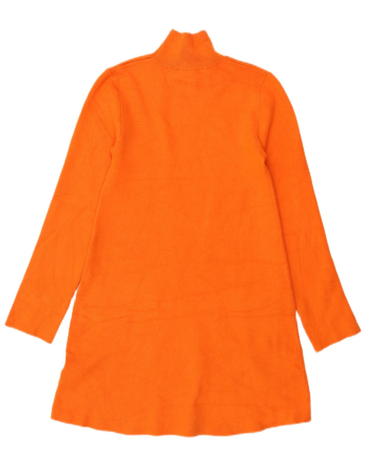 Vestido Jumper Feminino Zara Reino Unido 8 Pequeno Laranja