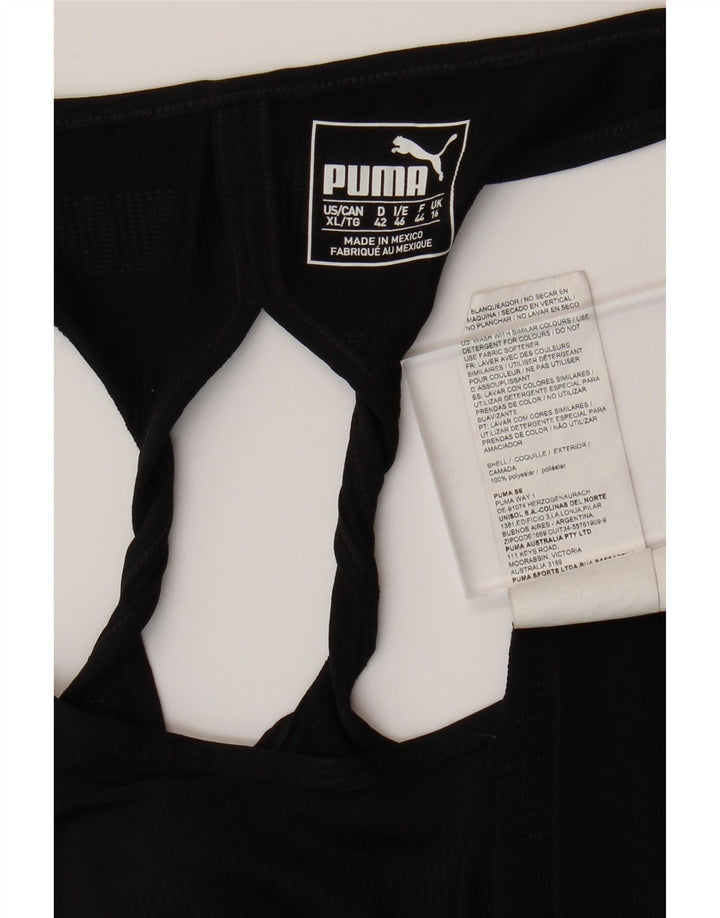 PUMA Womens Graphic Vest Top UK 16 Grande Poliéster Preto