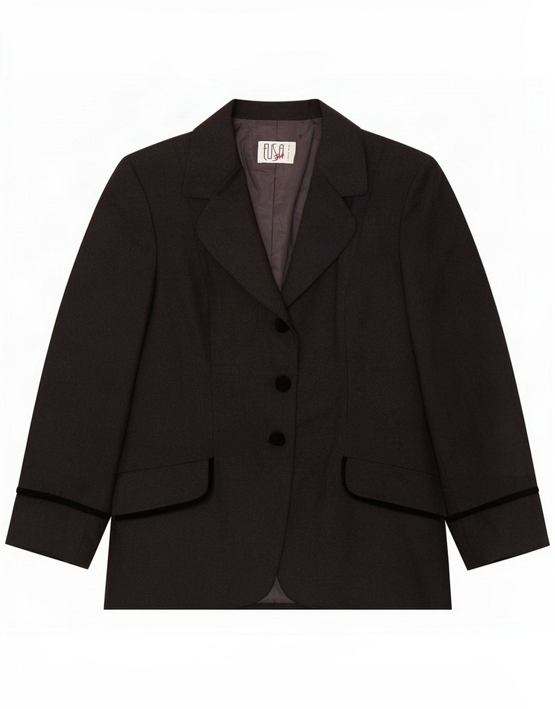 Jaqueta blazer feminina vintage de 3 botões IT 50 XL lã virgem cinza