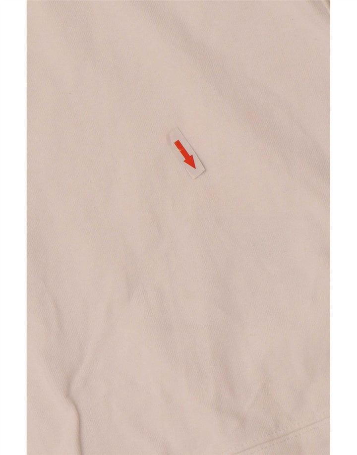 Calvin Klein Jeans Feminino Top Manga Longa UK 10 Pequeno Branco