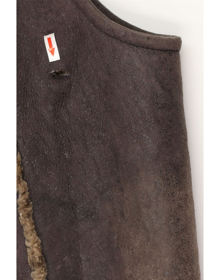 Colete masculino fechado Shearling XL marrom
