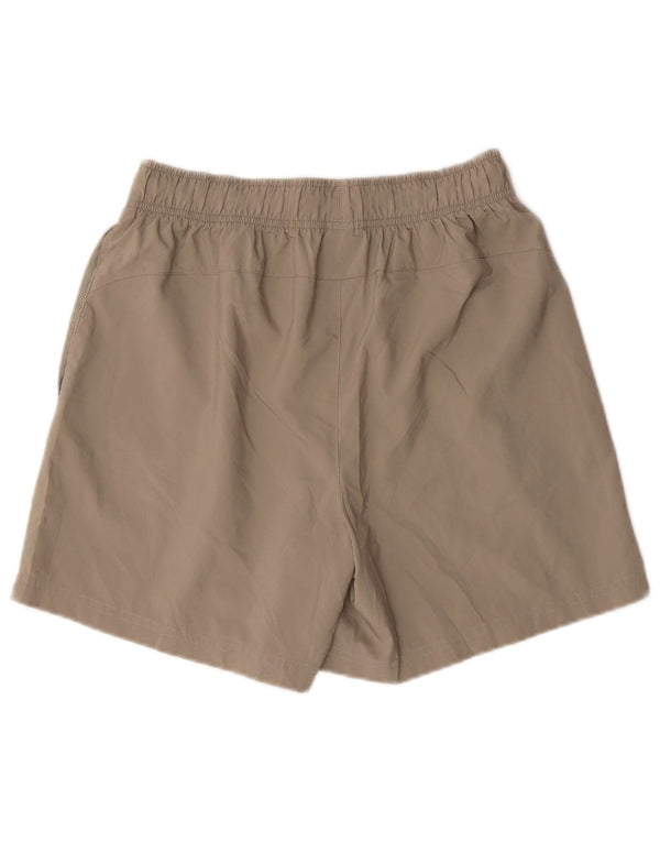 Shorts esportivos femininos Puma pequenos poliéster bege