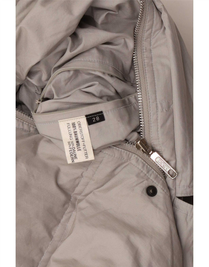 Jaqueta acolchoada masculina vintage UK 44 2XL algodão cinza