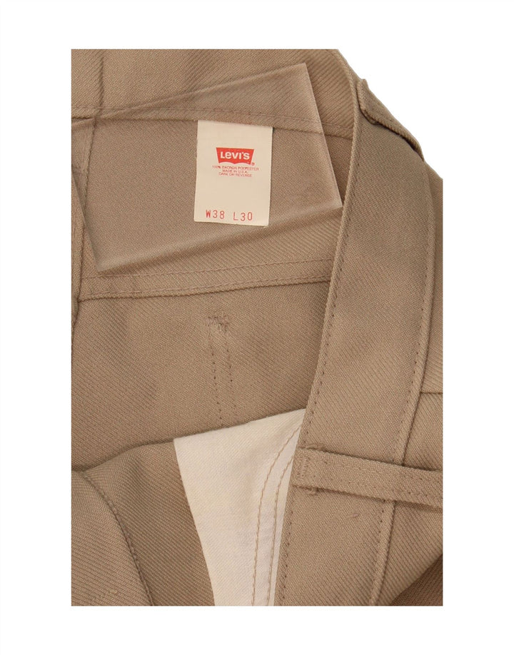 LEVI'S Mens Straight Casual Trousers W38 L30 Beige Polyester Vintage Levi's and Second-Hand Levi's from Messina Hembry 