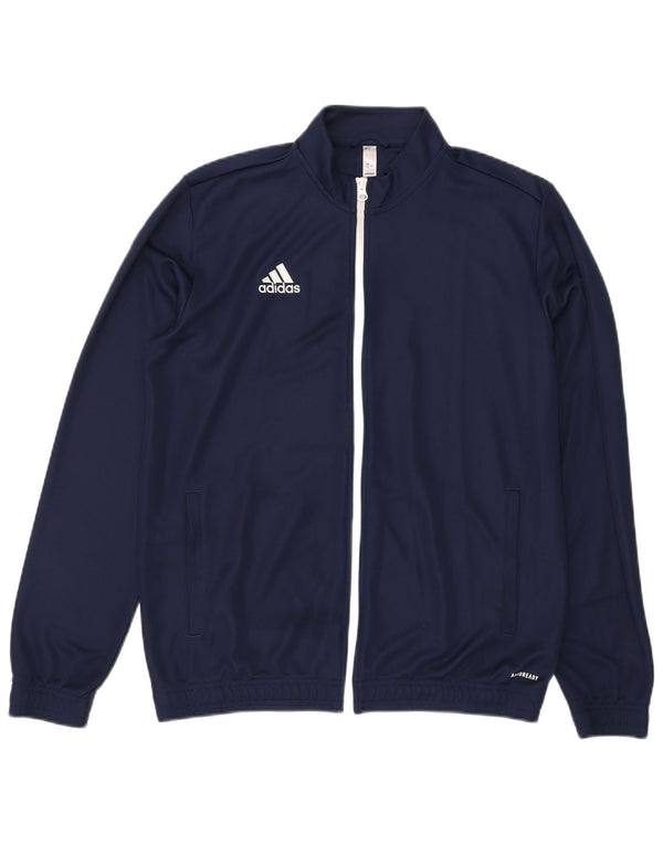 Adidas Mens Aeroready Tracksuit Top Jaqueta Grande Poliéster Azul Marinho