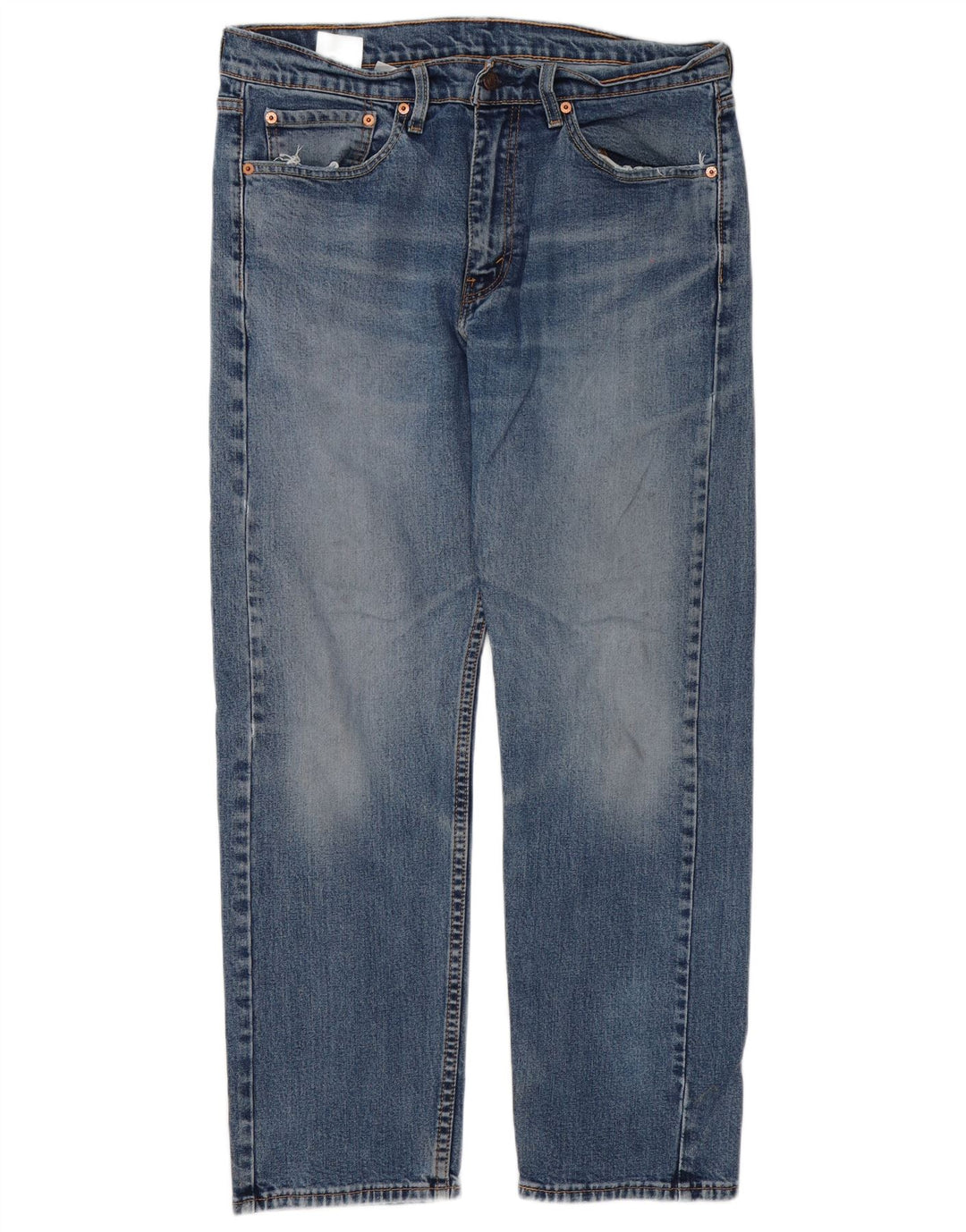 Levi's Masculino 505 Regular Straight Jeans W34 L30 Azul Algodão