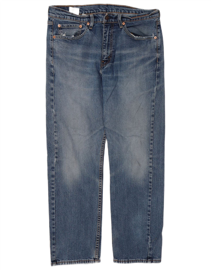 Levi's Masculino 505 Regular Straight Jeans W34 L30 Azul Algodão