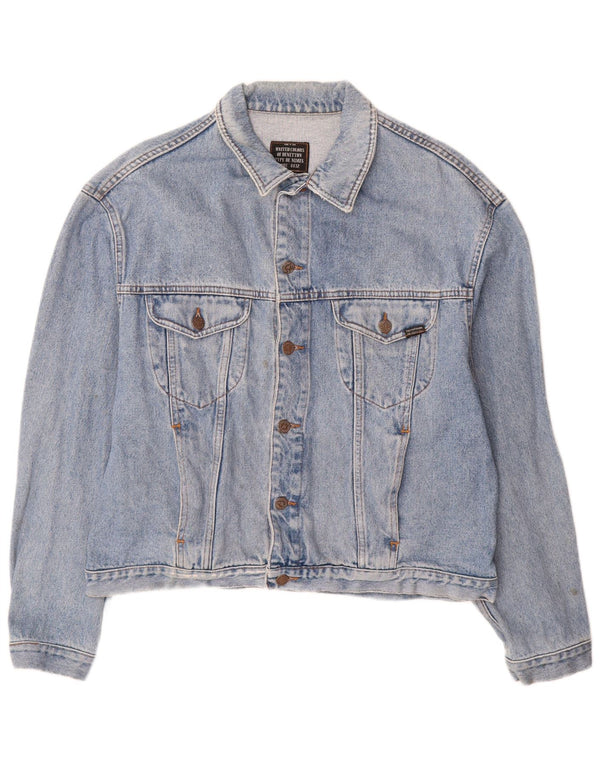 Jaqueta jeans masculina BENETTON IT 52 XL algodão azul