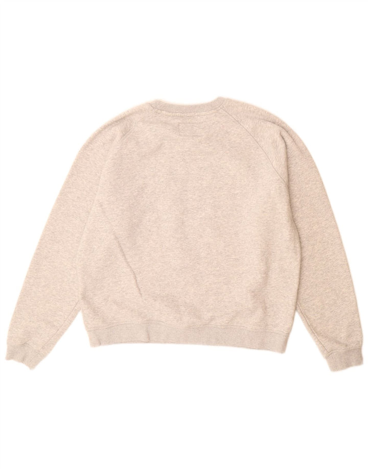 Suéter gráfico feminino Jack Wills Reino Unido 12 cinza médio manchado