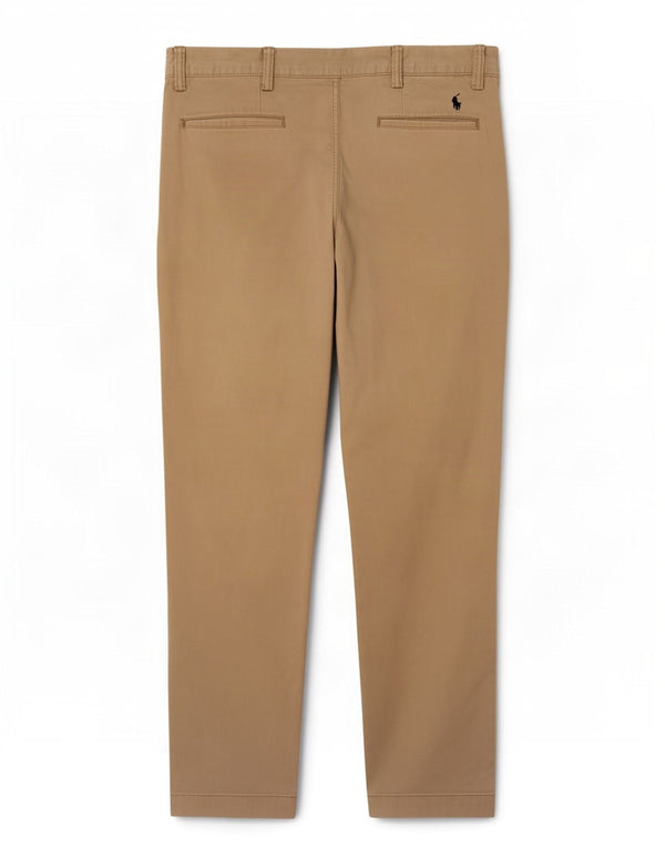 Calça Chino Masculina Ralph Lauren Stretch Slim Fit W38 L32 Algodão Cáqui