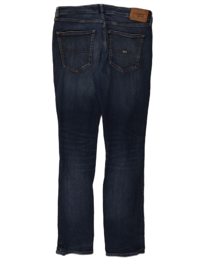 TOMMY HILFIGER Masculino Slim Jeans W34 L32 Azul Algodão
