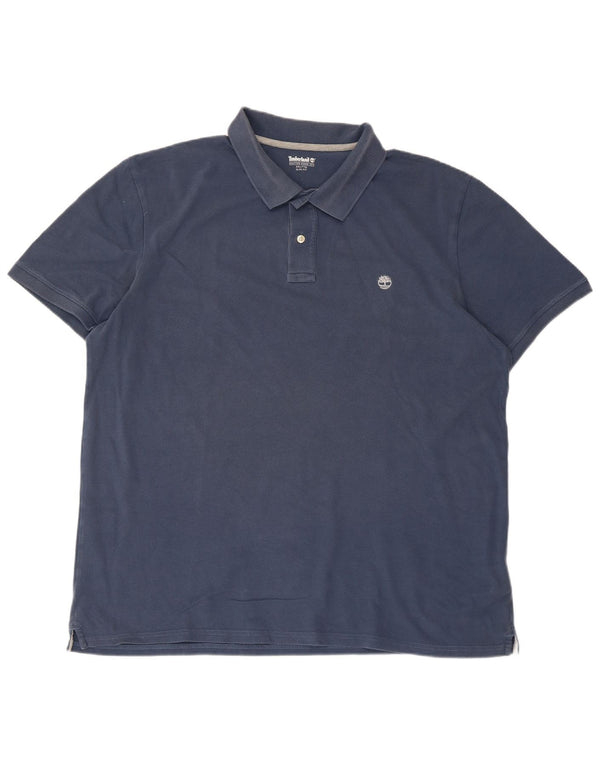 Camisa polo masculina Timberland Slim Fit 2XL algodão azul