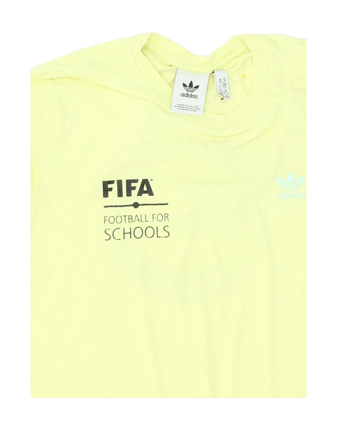 ADIDAS Mens Graphic T-Shirt Top Medium Yellow Cotton Vintage Adidas and Second-Hand Adidas from Messina Hembry 
