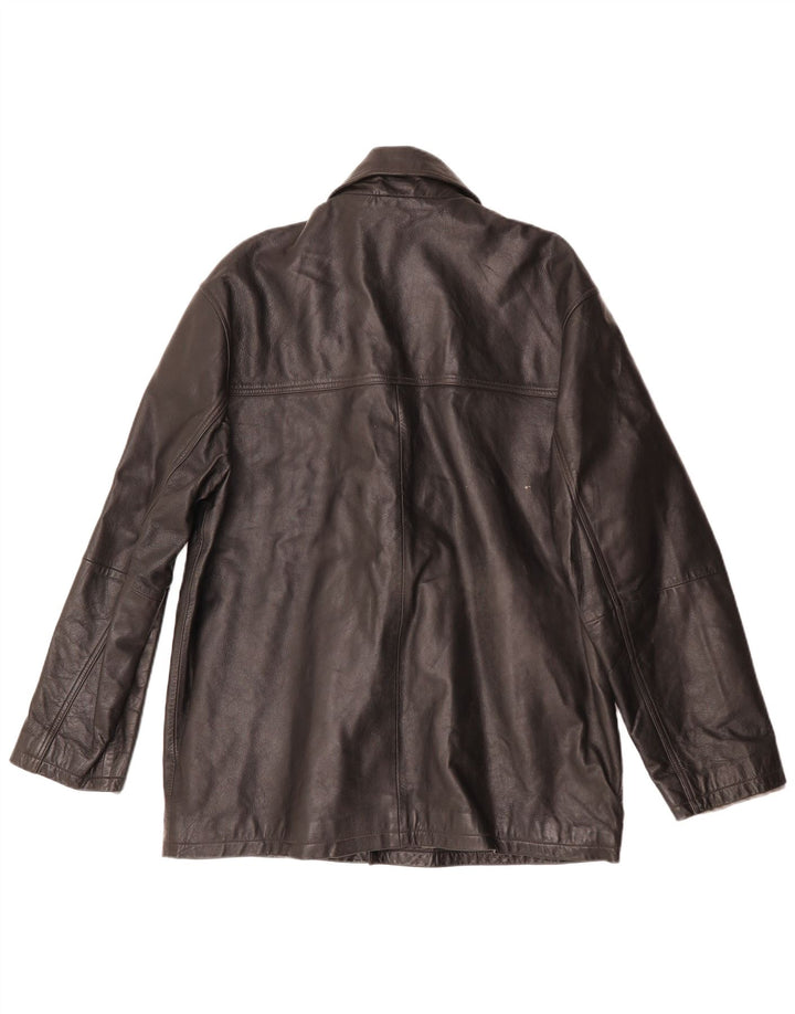 Jaqueta de couro masculina Ironsides UK 40 grande couro preto