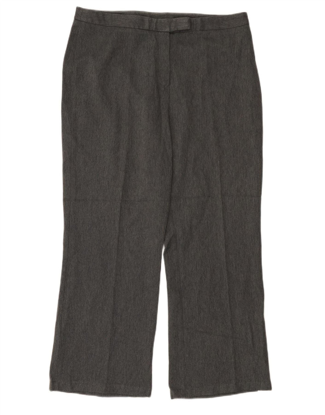 Calça feminina Marks & Spencer de terno reto W36 L28 espinha de peixe cinza