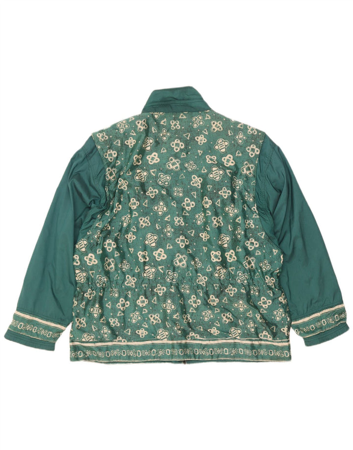 Jaqueta de chuva masculina Logo UK 40 grande poliamida floral verde