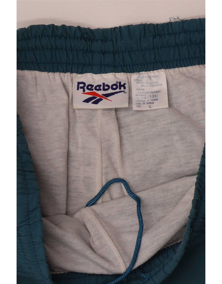 Calça de treino masculina Reebok Joggers grande azul nylon