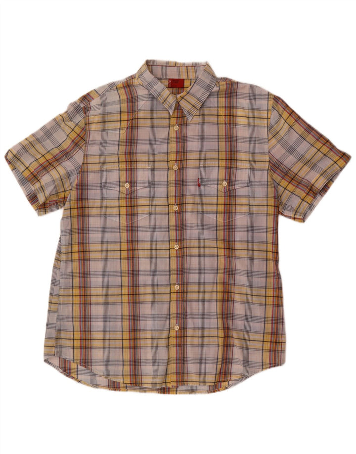 Camisa masculina de manga curta Levi's XL xadrez multicolorida