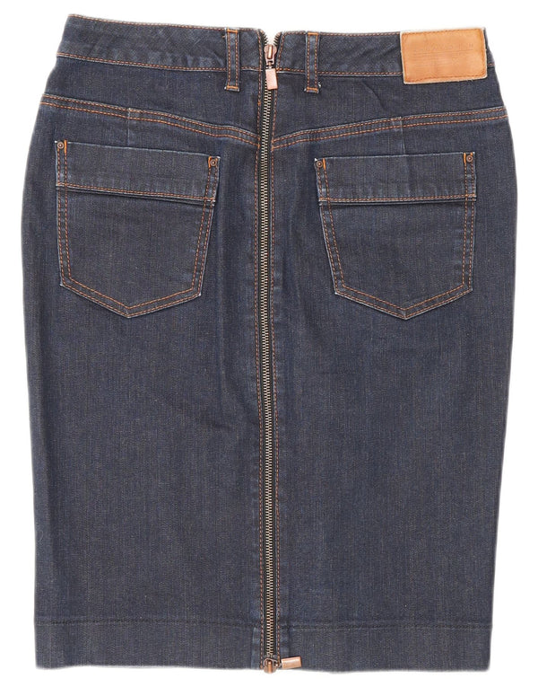 Saia jeans feminina Zara EU 40 médio W30 azul marinho