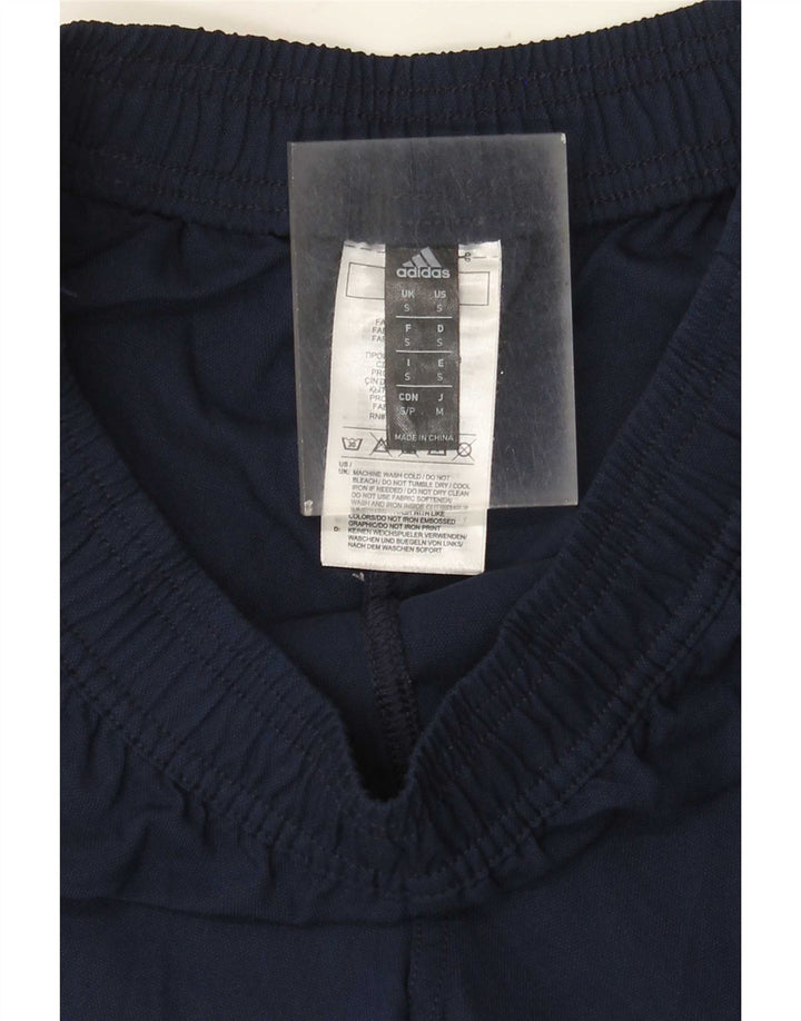 Shorts esportivos gráficos masculinos Adidas pequenos poliéster azul marinho
