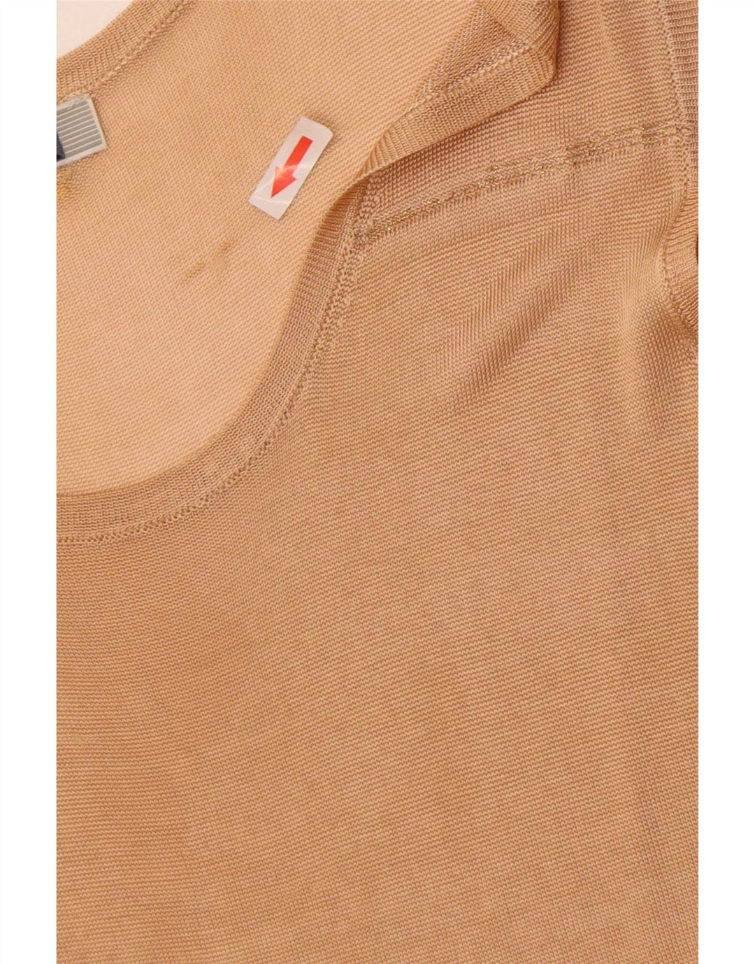 Colete feminino Perte by Krizia Top UK 14 Médio Bege