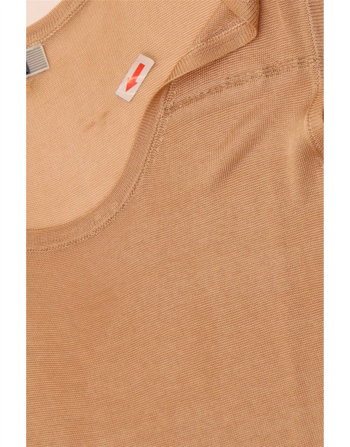 Colete feminino Perte by Krizia Top UK 14 Médio Bege