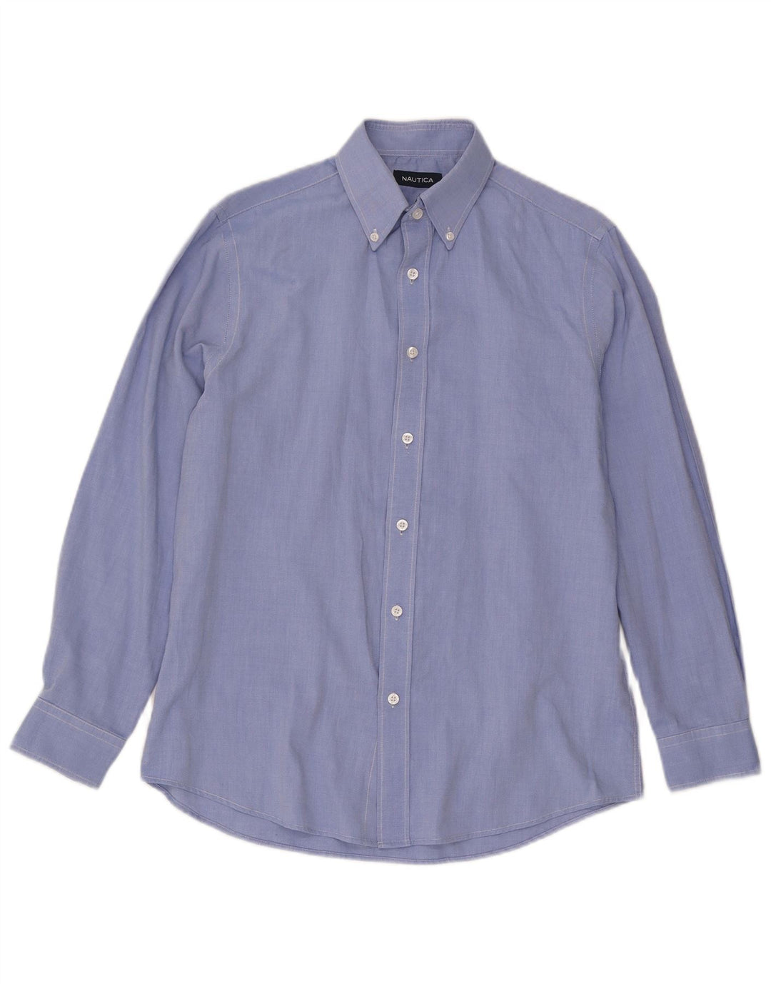 Camisa masculina Nautica tamanho 15 algodão azul médio