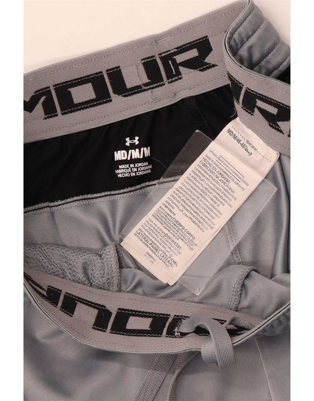 Under Armour Mens Graphic Sport Shorts Médio Cinza Colourblock Poliéster