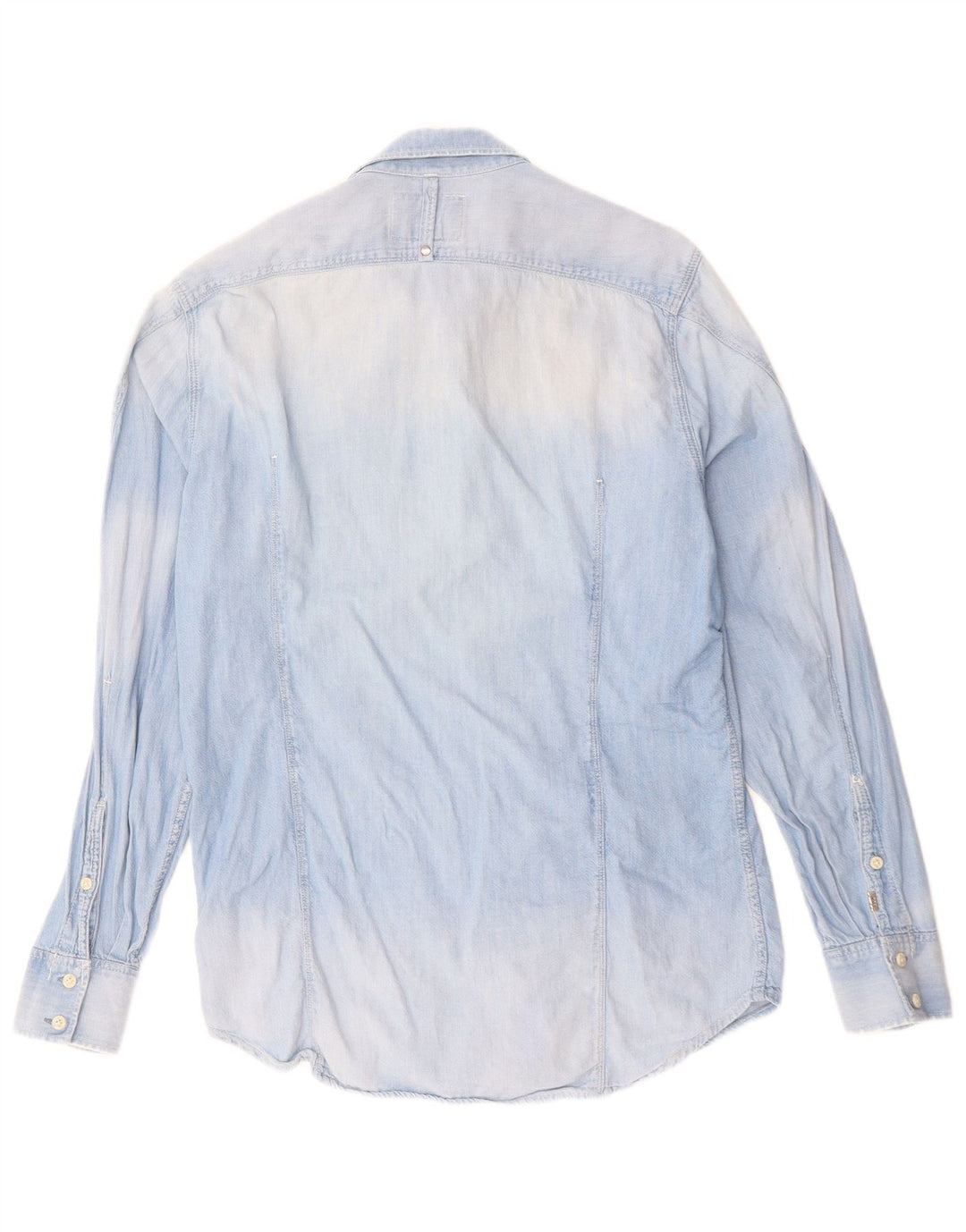 Camisa jeans masculina G-STAR algodão azul médio