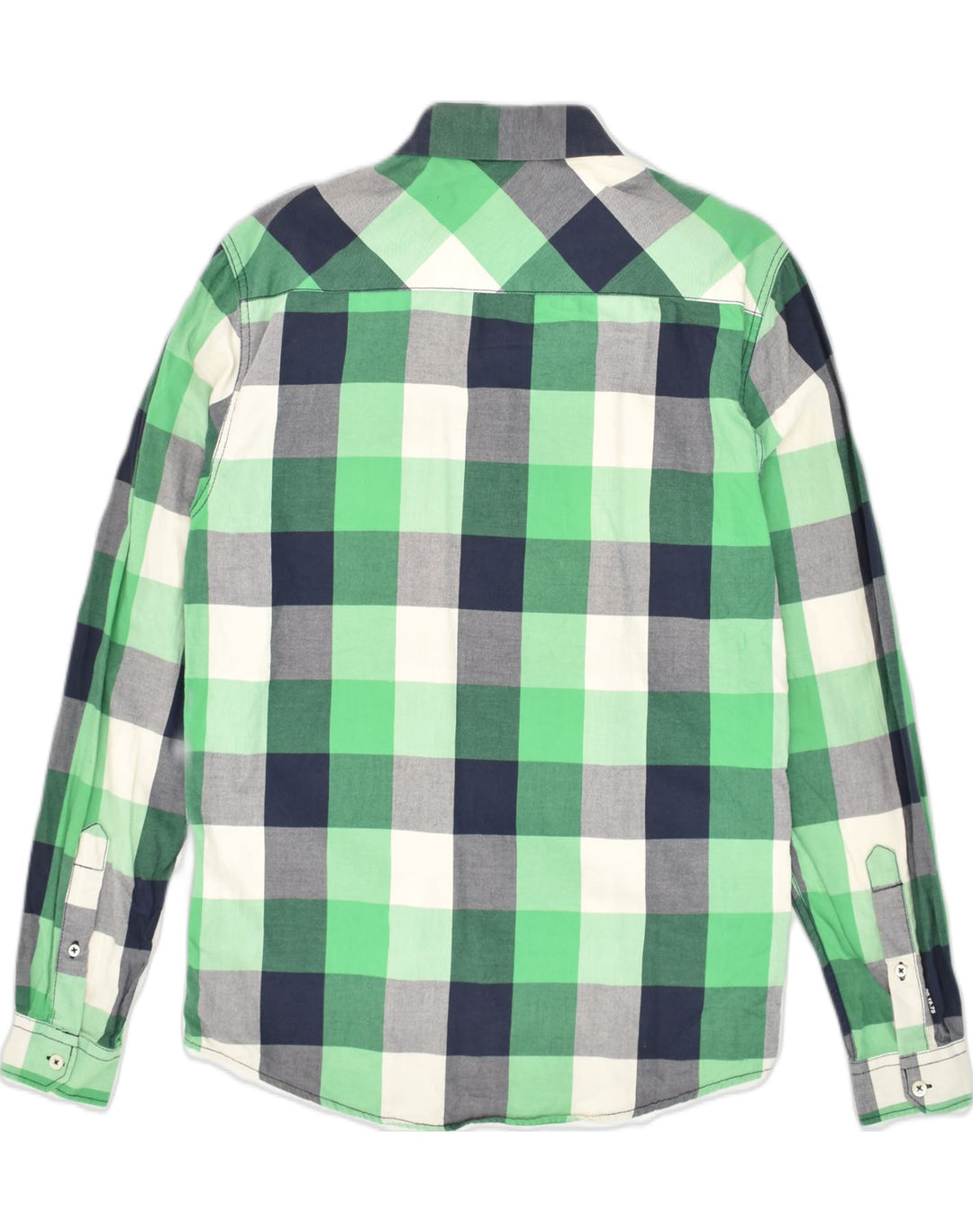 Camisa masculina JACK & JONES algodão xadrez verde médio